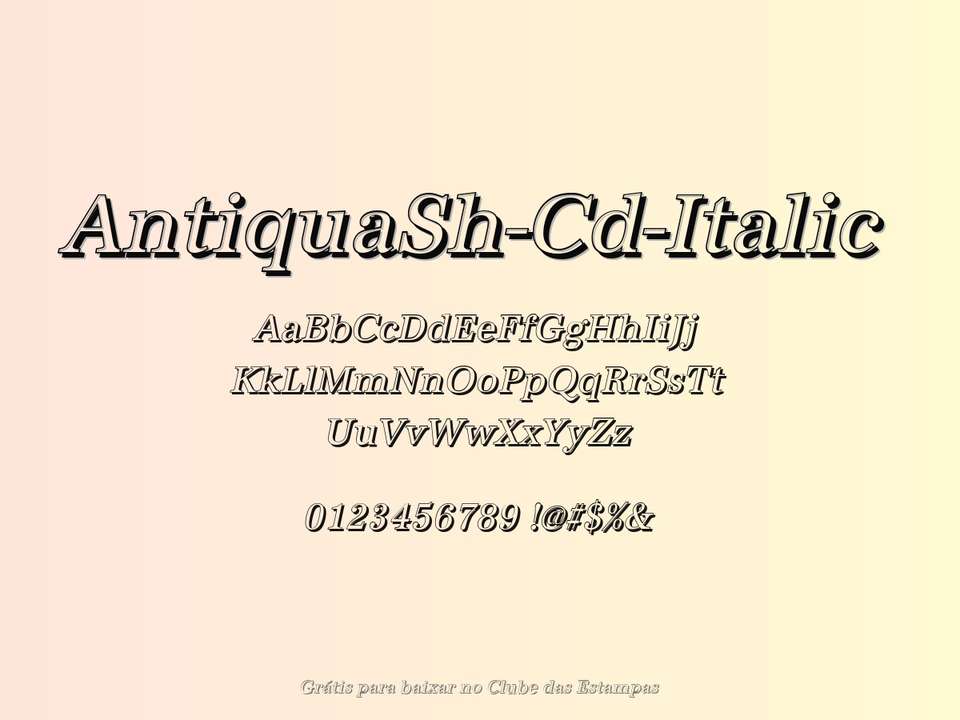 Fonte Antiquash Cd Italic Grátis Para Baixar