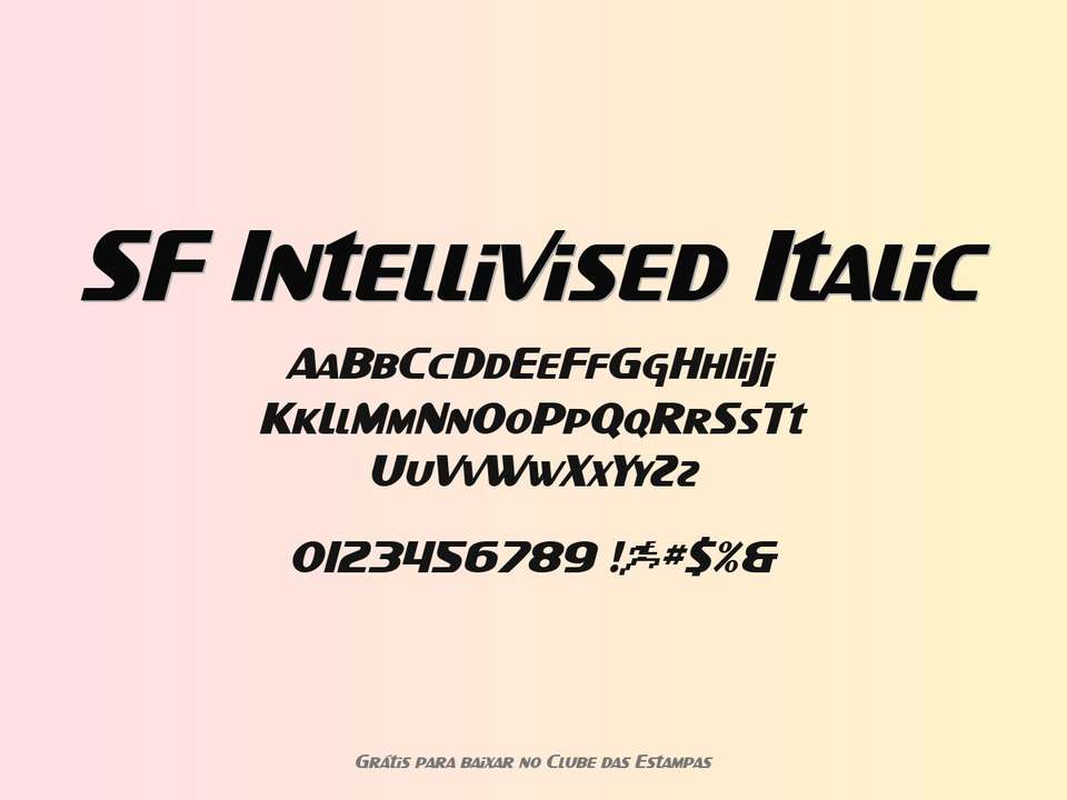 Fonte Sf Intellivised Italic Grátis Para Baixar
