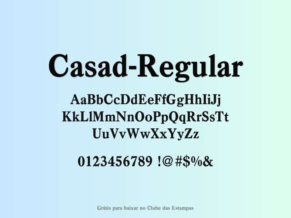 Fonte Casad Regular Grátis Para Baixar