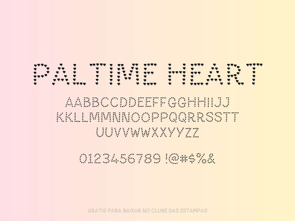Fonte Paltime Heart Grátis Para Baixar