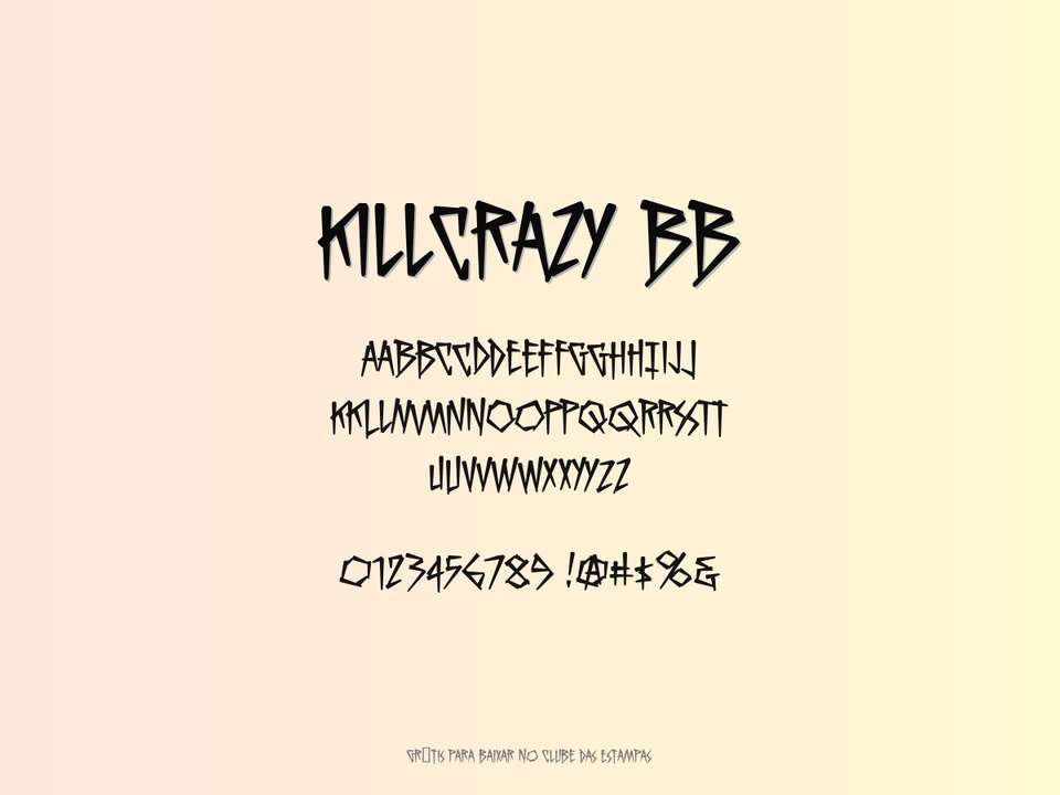 Fonte Killcrazy Bb Grátis Para Baixar