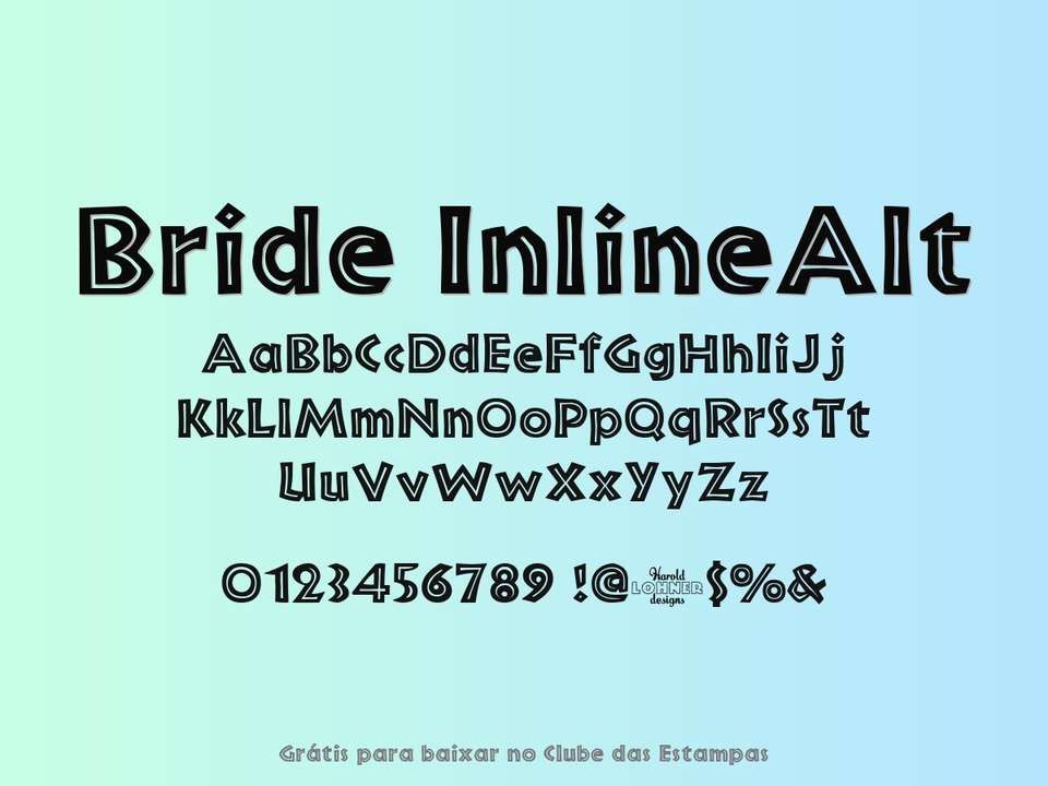 Fonte Bride Inlinealt Grátis Para Baixar