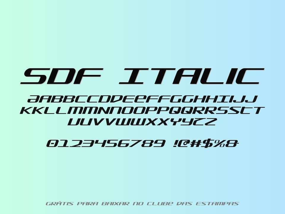 Fonte Sdf Italic Grátis Para Baixar