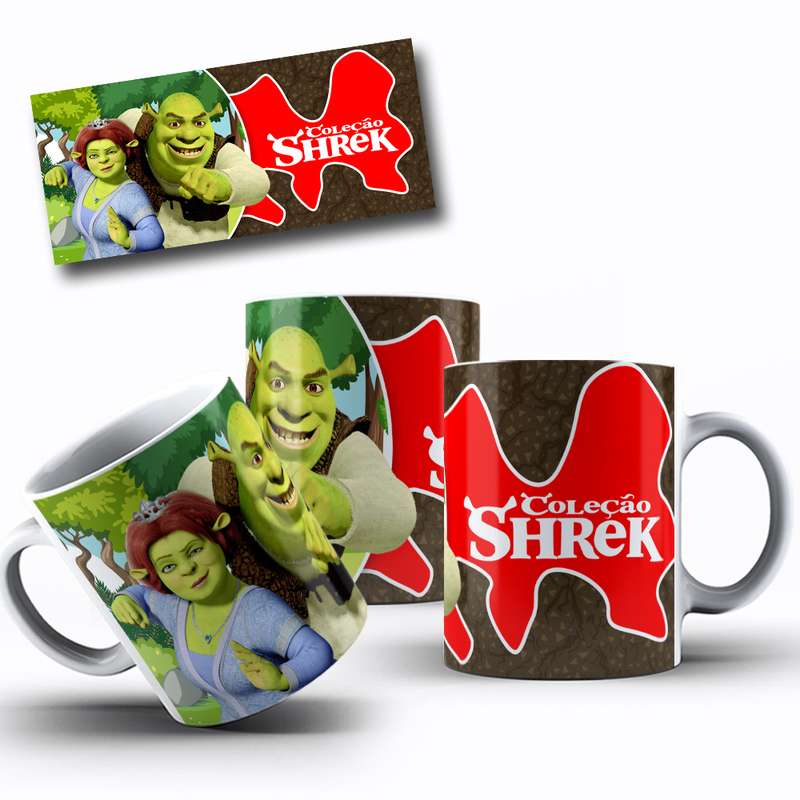 Arte Para Caneca Shrek Personagens Serie Cartoon 5