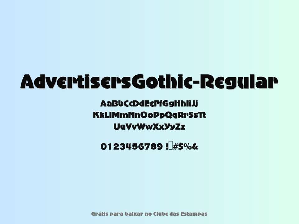 Fonte Advertisersgothic Regular Grátis Para Baixar