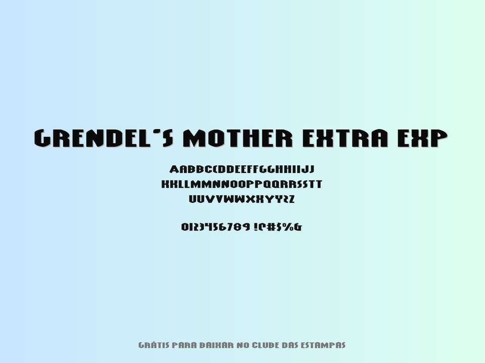 Fonte Grendel's Mother Extra Exp Grátis Para Baixar