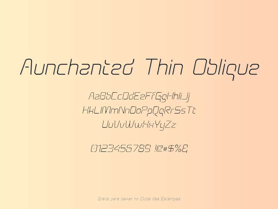Fonte Aunchanted Thin Oblique Grátis Para Baixar