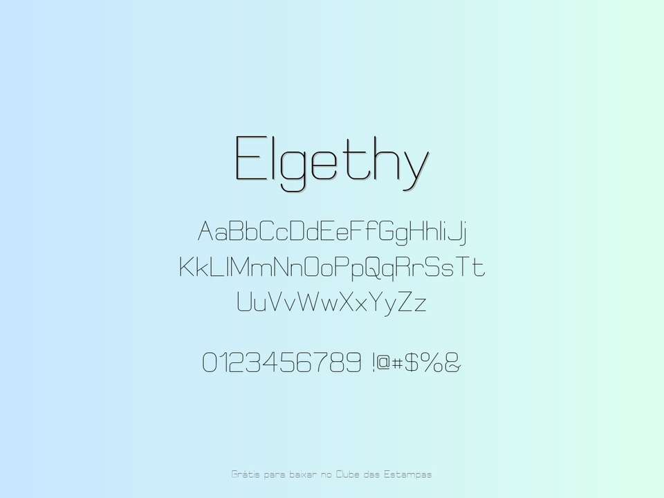 Fonte Elgethy Grátis Para Baixar