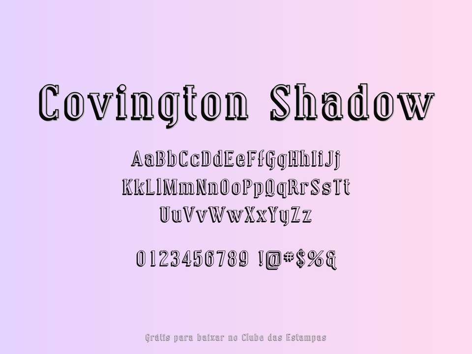 Fonte Covington Shadow Grátis Para Baixar