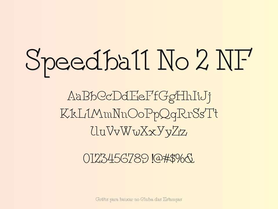 Fonte Speedball No 2 Nf Grátis Para Baixar