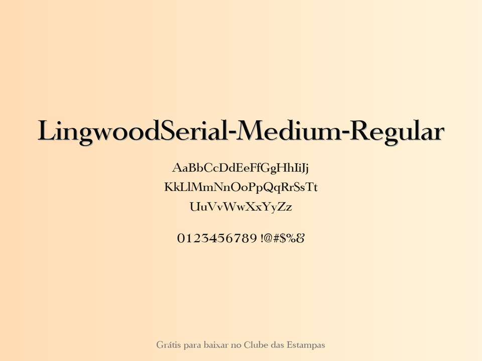 Fonte Lingwoodserial Medium Regular Grátis Para Baixar