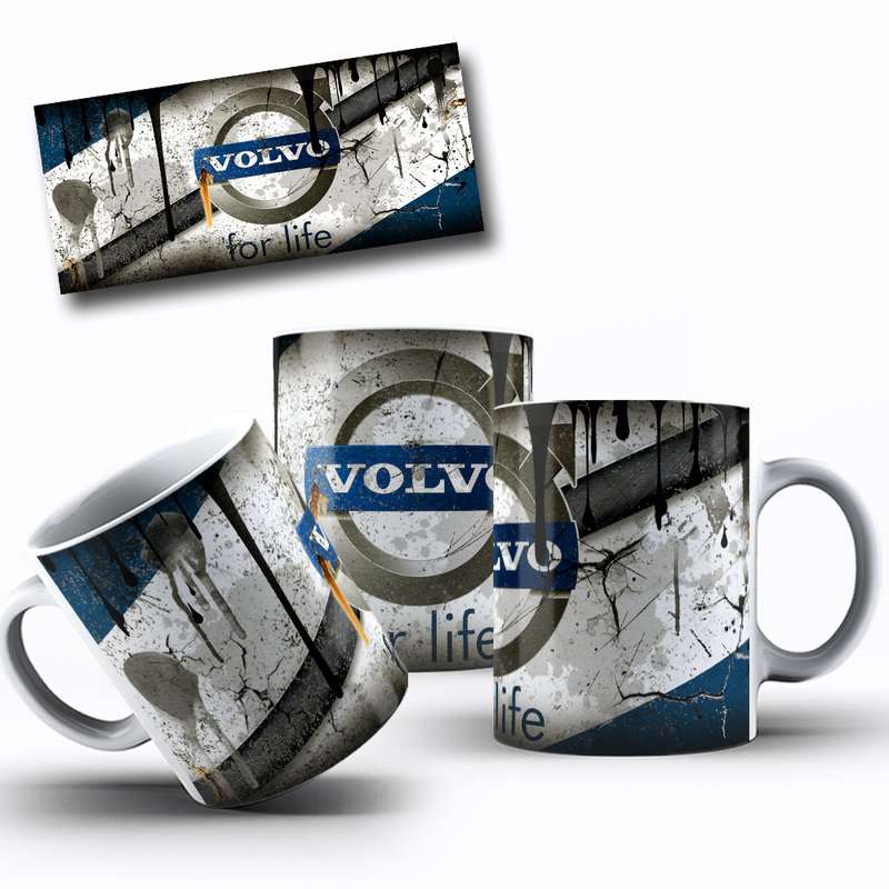 Arte Para Caneca Volvo Logo Grafico 36