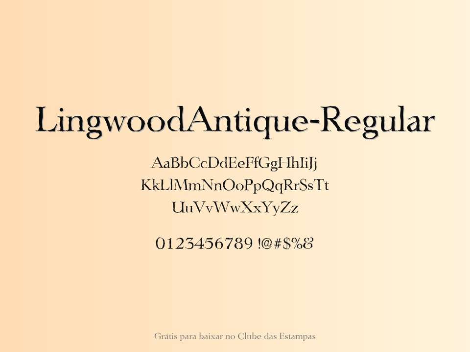 Fonte Lingwoodantique Regular Grátis Para Baixar