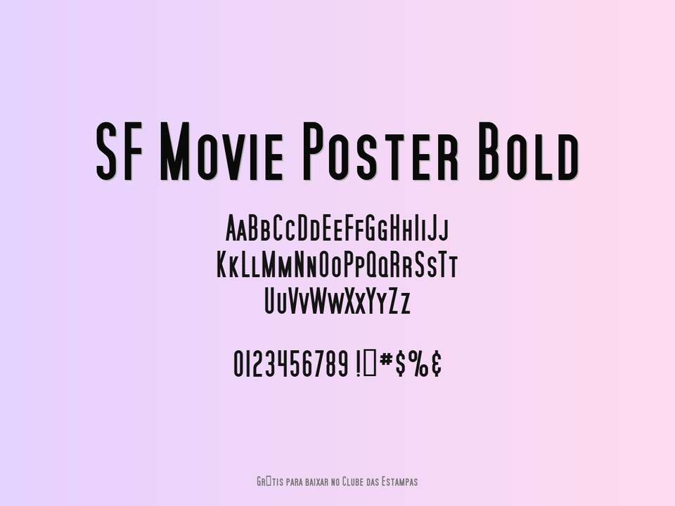 Fonte Sf Movie Poster Bold Grátis Para Baixar