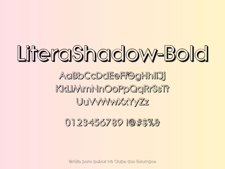 Fonte Literashadow Bold Grátis Para Baixar