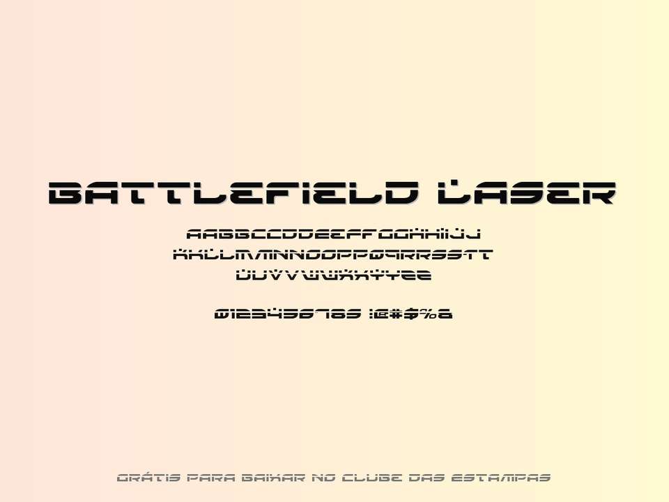 Fonte Battlefield Laser Grátis Para Baixar