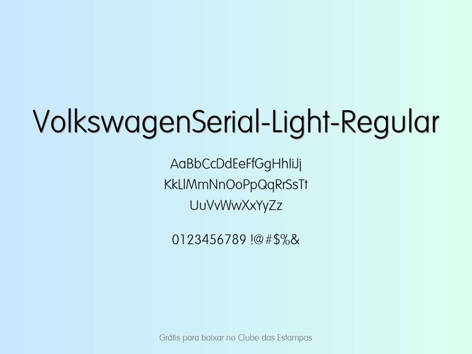 Fonte Volkswagenserial Light Regular Grátis Para Baixar