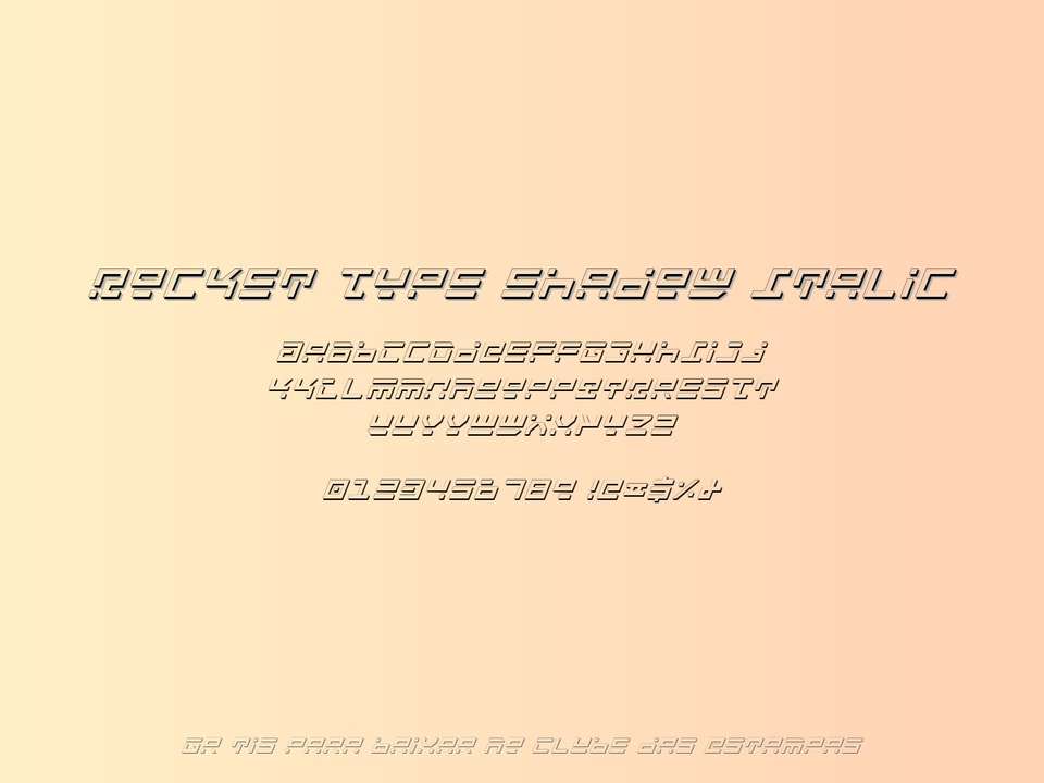 Fonte Rocket Type Shadow Italic Grátis Para Baixar