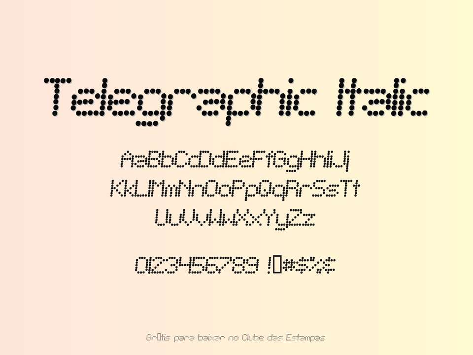 Fonte Telegraphic Italic Grátis Para Baixar