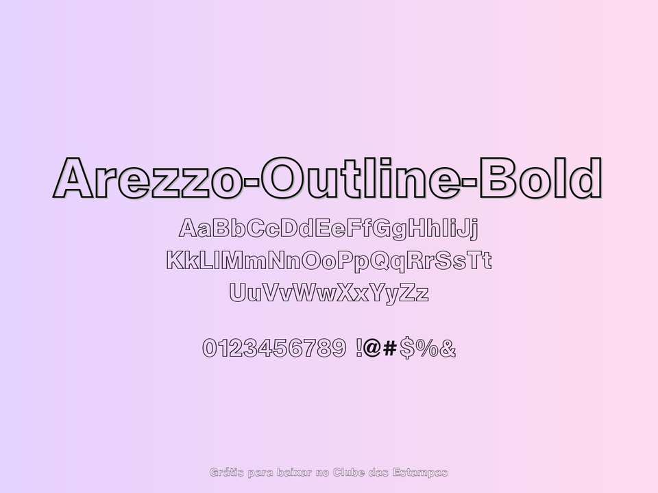 Fonte Arezzo Outline Bold Grátis Para Baixar