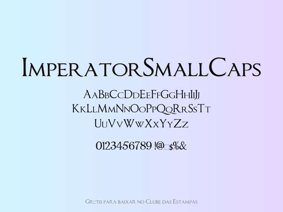 Fonte Imperatorsmallcaps Grátis Para Baixar