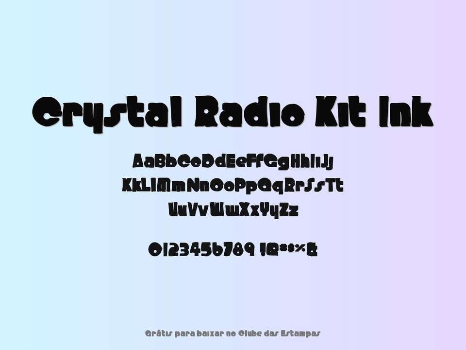 Fonte Crystal Radio Kit Ink Grátis Para Baixar