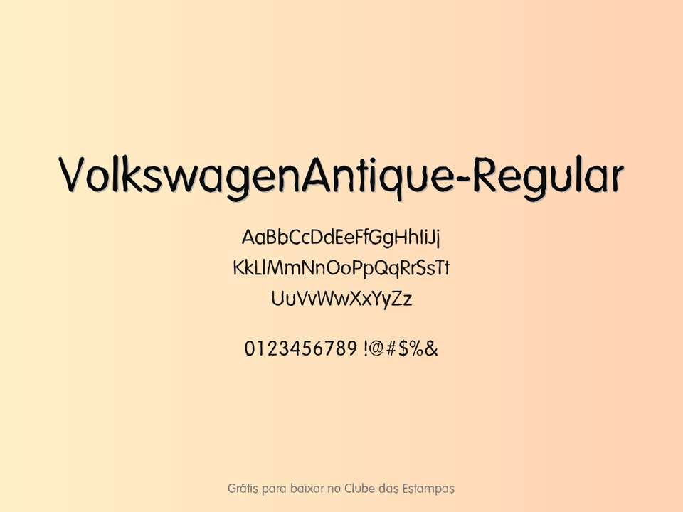 Fonte Volkswagenantique Regular Grátis Para Baixar