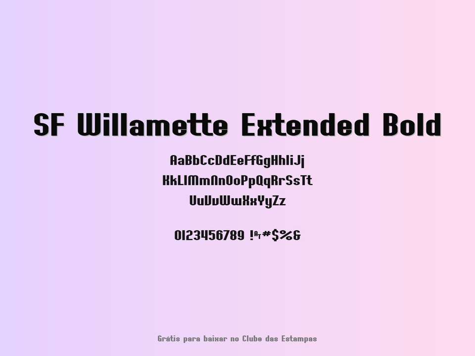 Fonte Sf Willamette Extended Bold Grátis Para Baixar