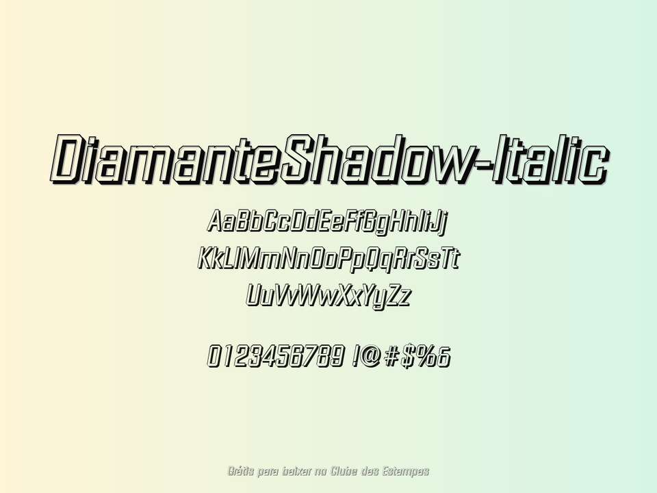 Fonte Diamanteshadow Italic Grátis Para Baixar