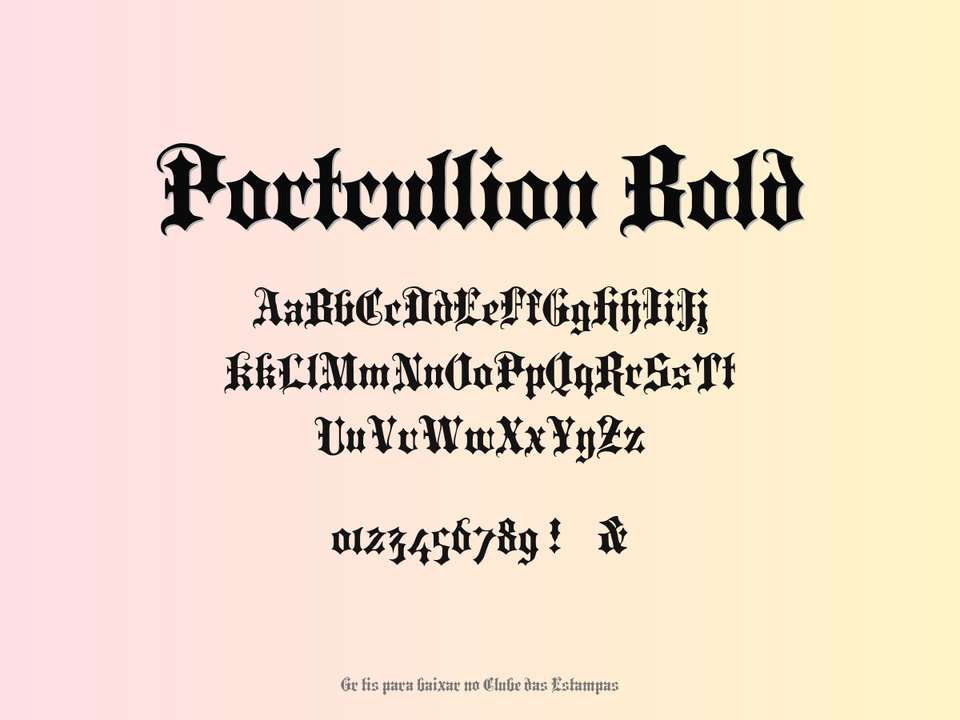 Fonte Portcullion Bold Grátis Para Baixar