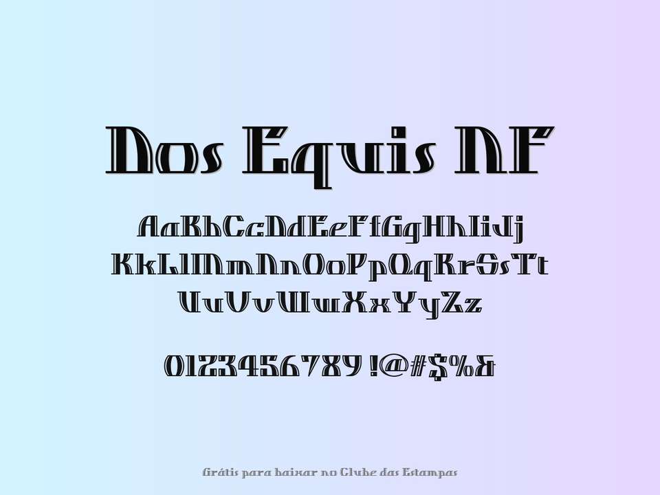 Fonte Dos Equis Nf Grátis Para Baixar