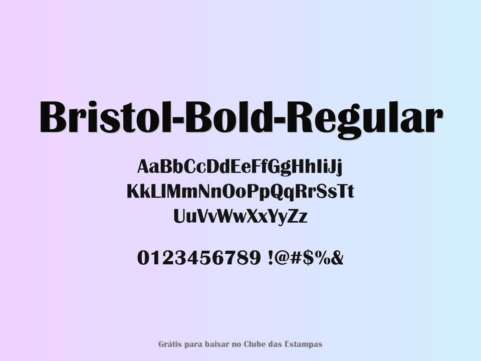 Fonte Bristol Bold Regular Grátis Para Baixar