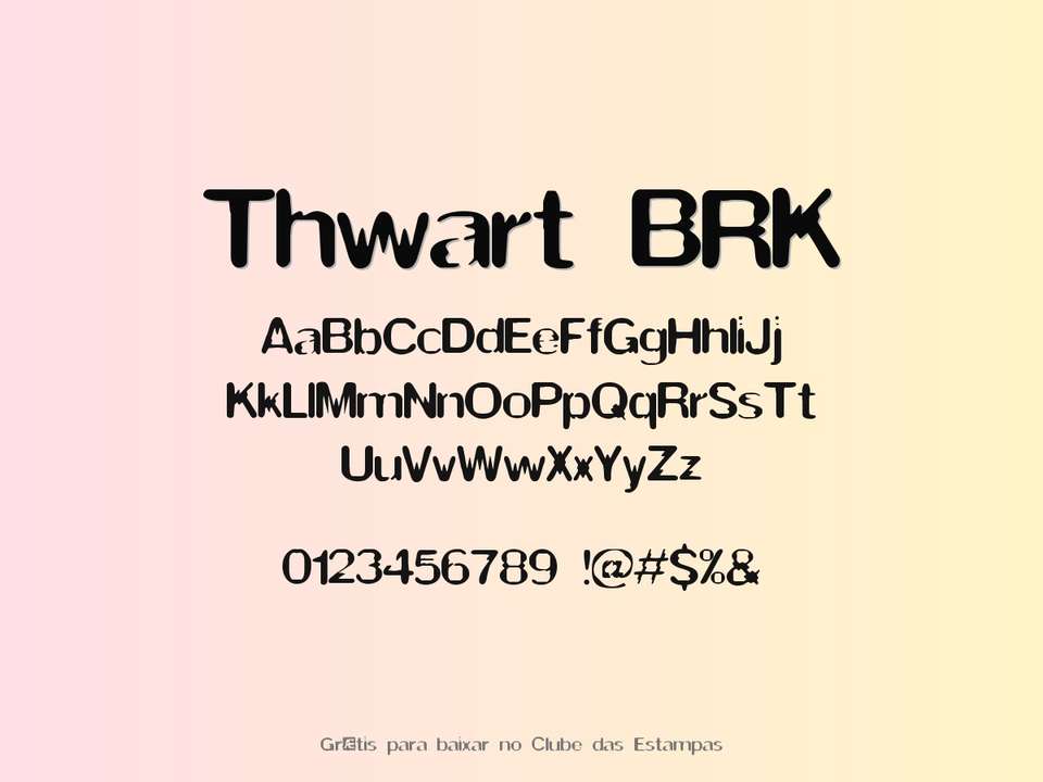 Fonte Thwart Brk Grátis Para Baixar