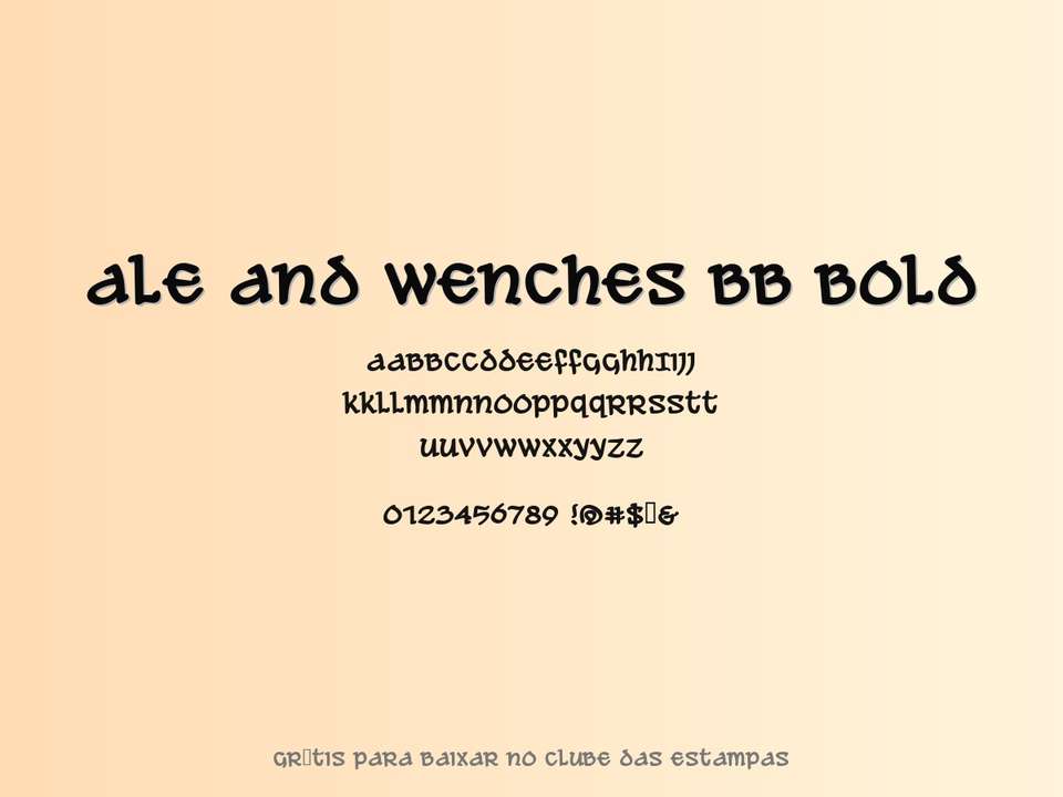 Fonte Ale And Wenches Bb Bold Grátis Para Baixar