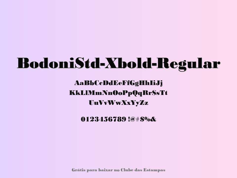 Fonte Bodonistd Xbold Regular Grátis Para Baixar