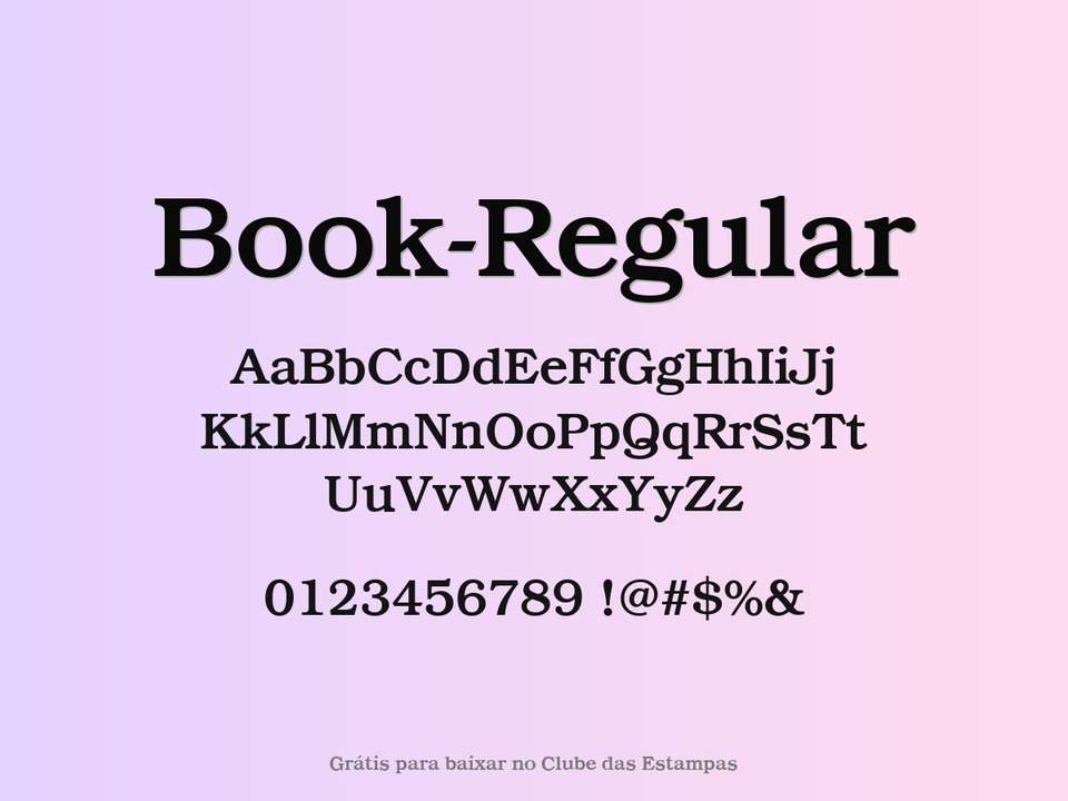 Fonte Book Regular Grátis Para Baixar