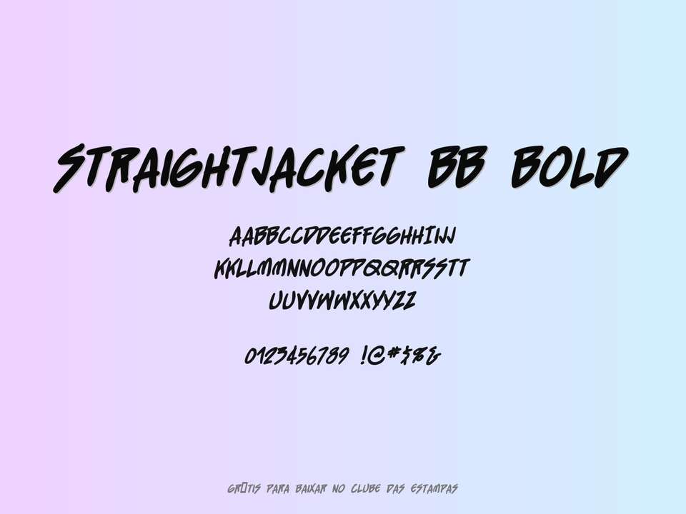 Fonte Straightjacket Bb Bold Grátis Para Baixar