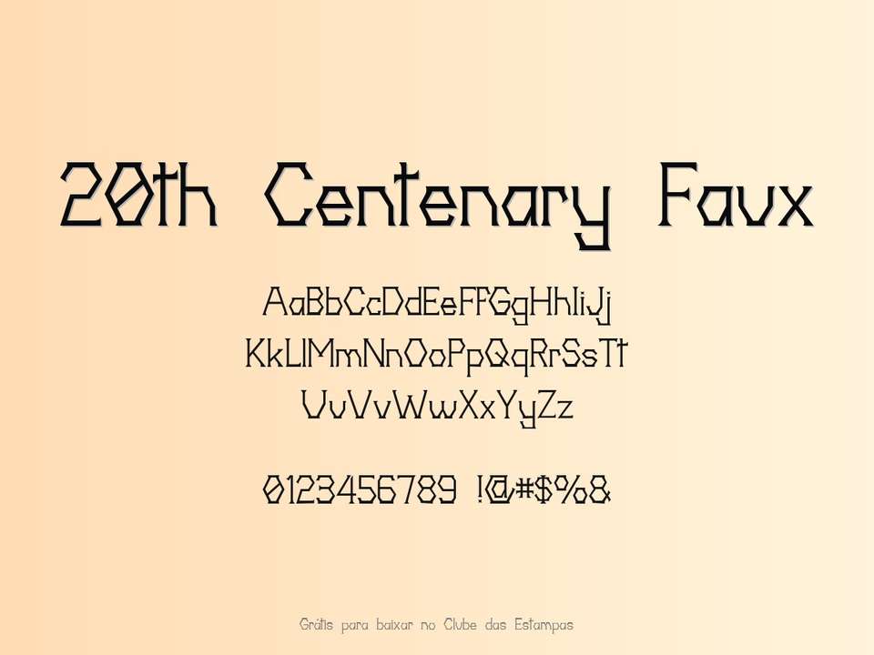 Fonte 20th Centenary Faux Grátis Para Baixar