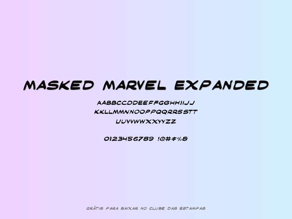 Fonte Masked Marvel Expanded Grátis Para Baixar