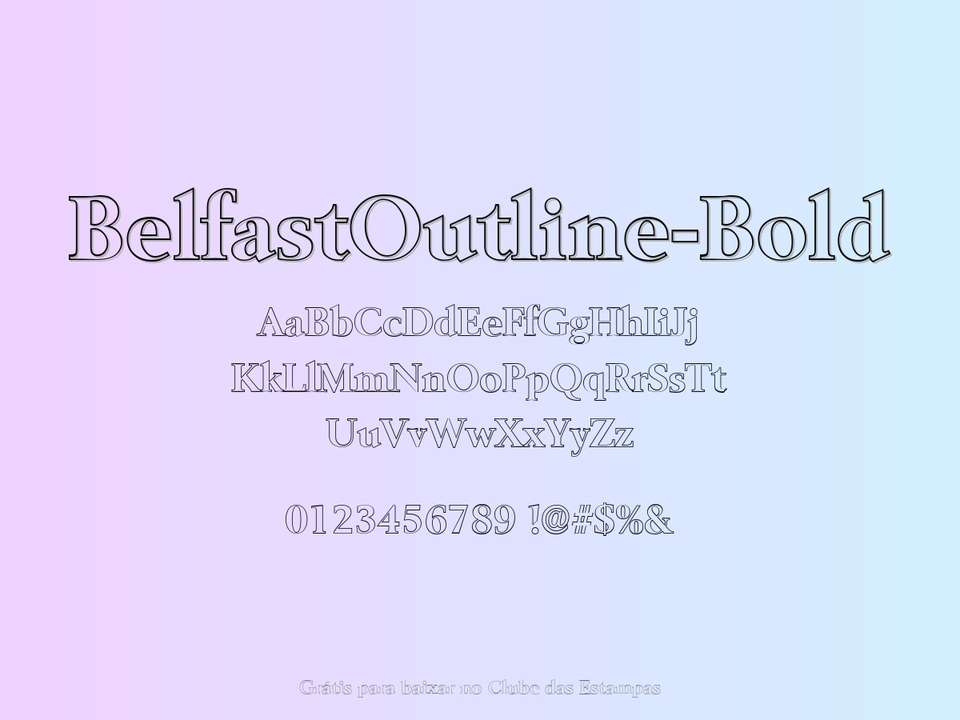Fonte Belfastoutline Bold Grátis Para Baixar