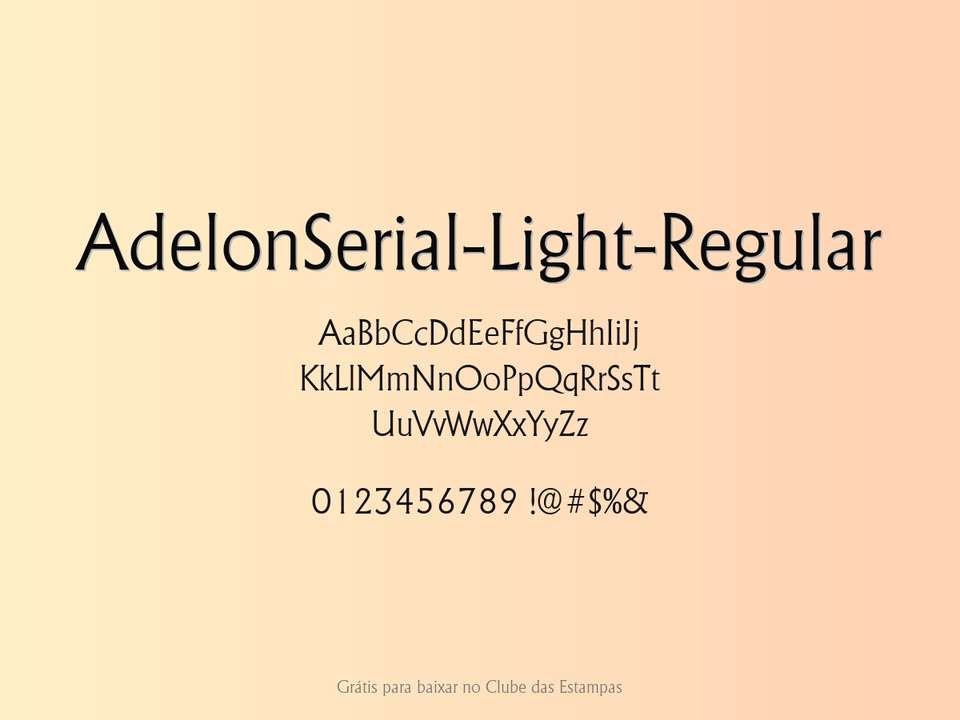 Fonte Adelonserial Light Regular Grátis Para Baixar