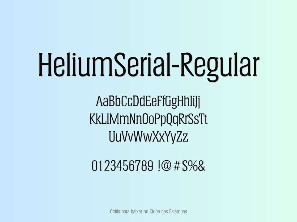 Fonte Heliumserial Regular Grátis Para Baixar