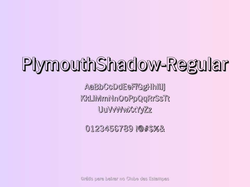 Fonte Plymouthshadow Regular Grátis Para Baixar