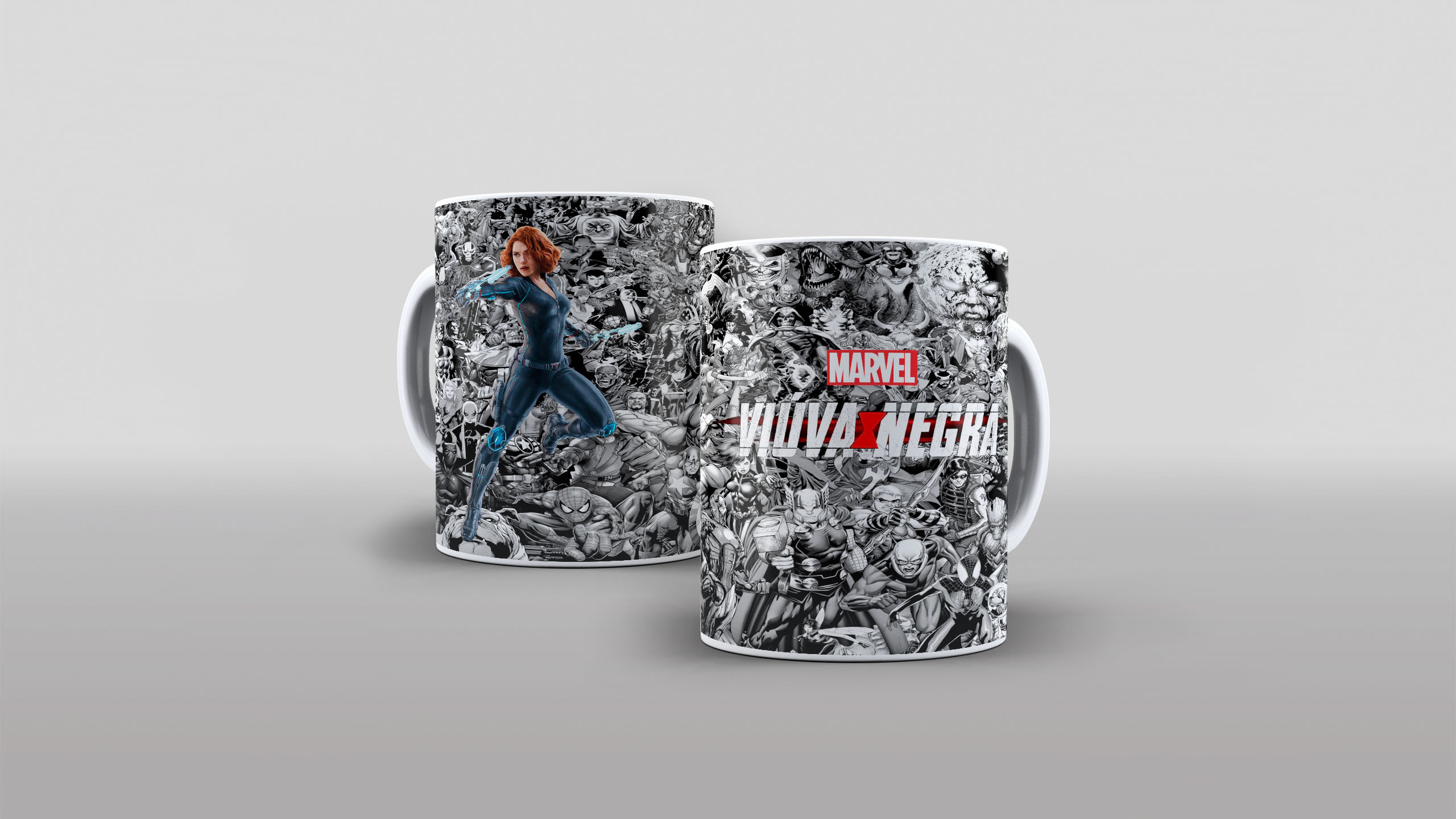 Arte Viúva Negra Herois Para Sublimação De Canecas