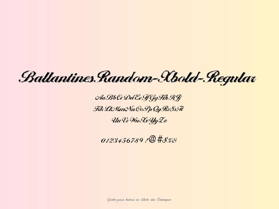 Fonte Ballantinesrandom Xbold Regular Grátis Para Baixar