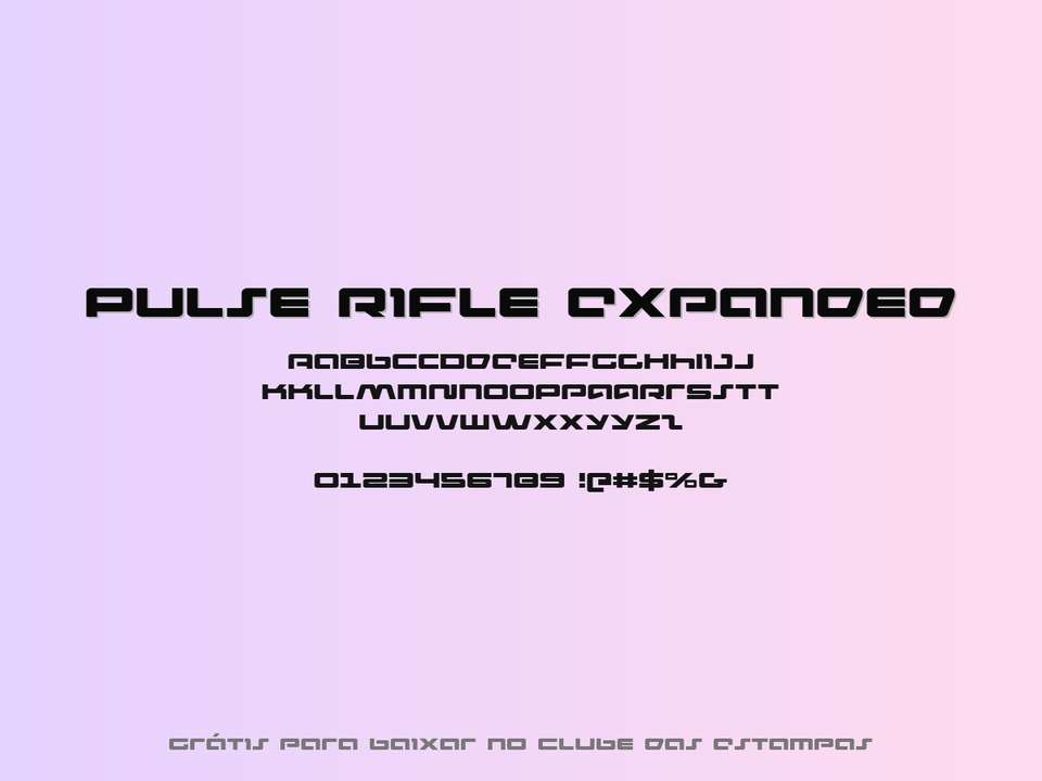 Fonte Pulse Rifle Expanded Grátis Para Baixar