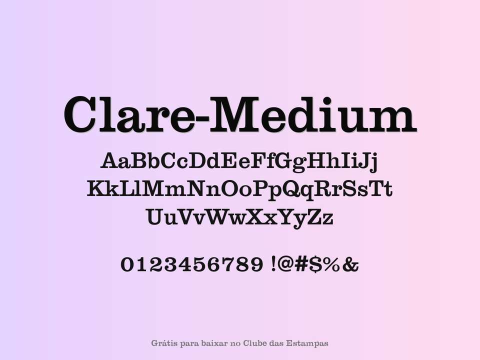 Fonte Clare Medium Grátis Para Baixar