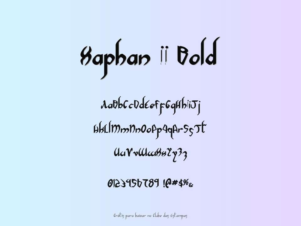 Fonte Xaphan Ii Bold Grátis Para Baixar