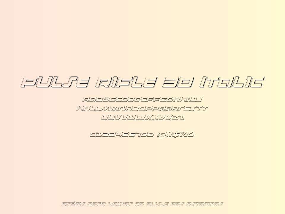 Fonte Pulse Rifle 3d Italic Grátis Para Baixar