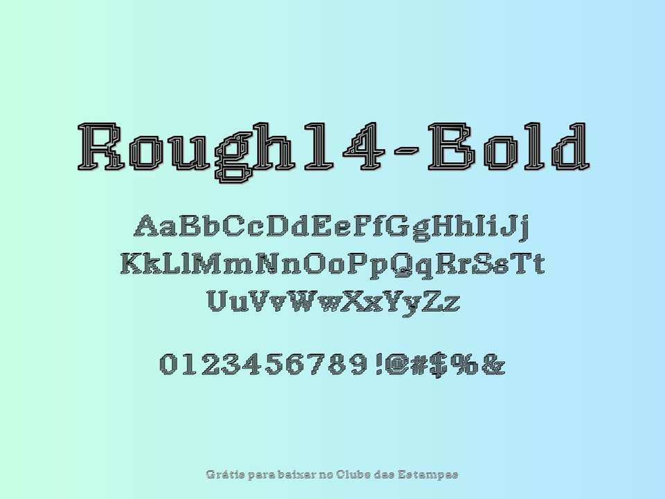 Fonte Rough14 Bold Grátis Para Baixar